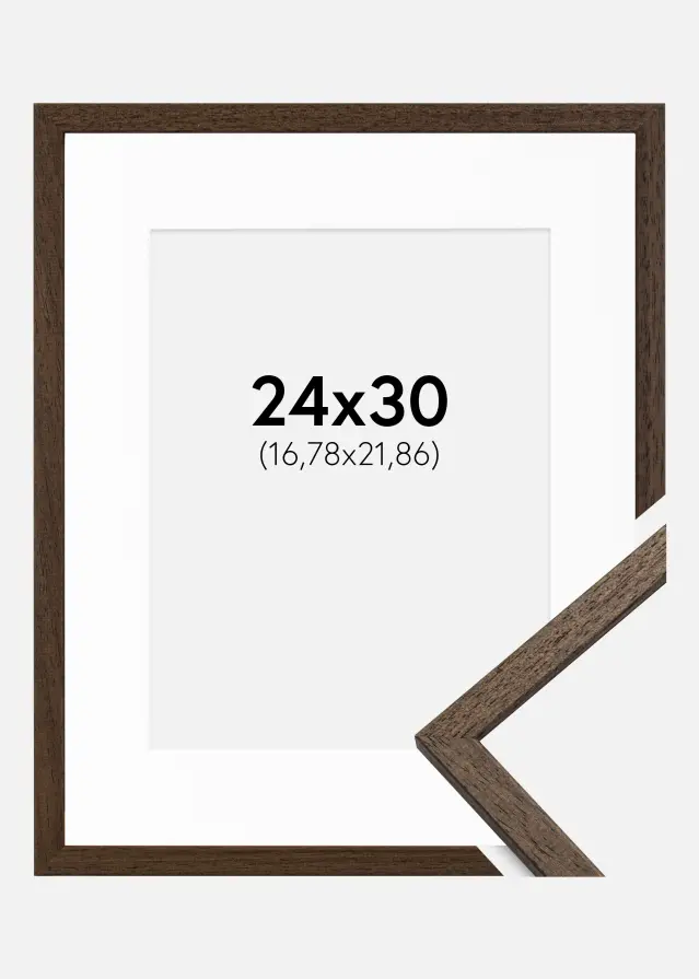 Raam Edsbyn pahkel 24x30 cm - paspartuu valge 7x9 inches
