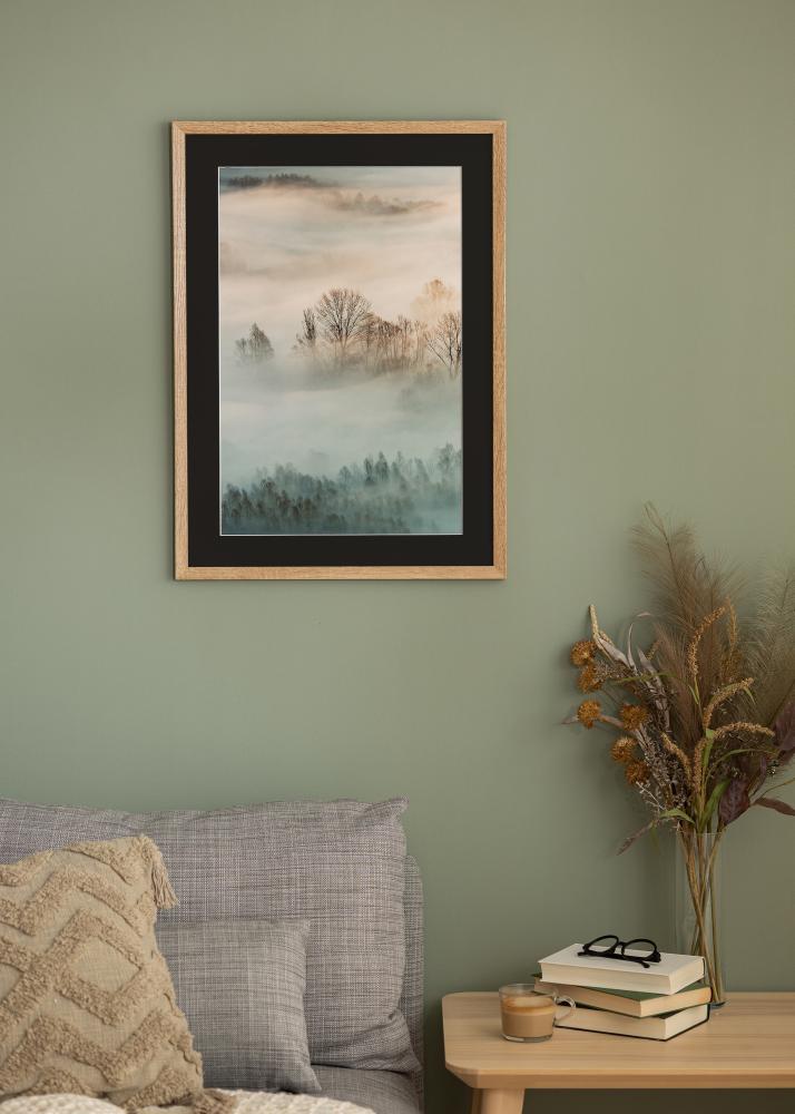 Raam Fiorito hele tamm 30x40 cm - paspartuu muster 21x30 cm