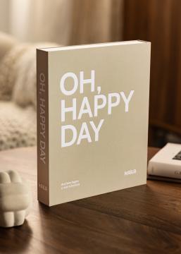 KAILA OH HAPPY DAY Grey - Coffee Table Photo Album (60 musta lehekülge)