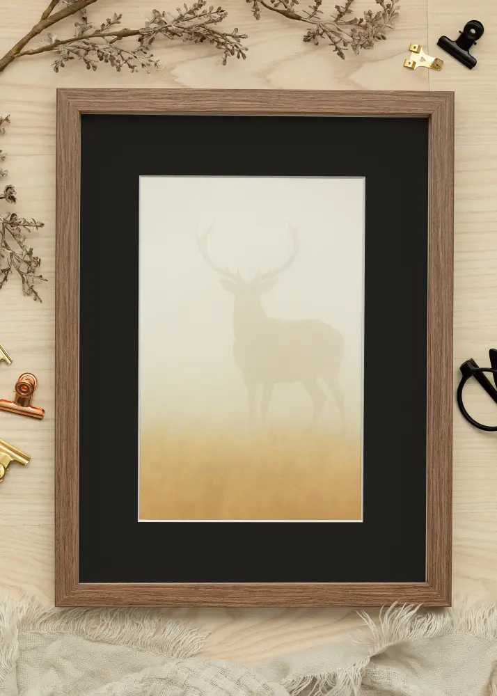 Raam Fiorito tume tamm 42x59,4 cm (A2) - paspartuu muster 25x38 cm
