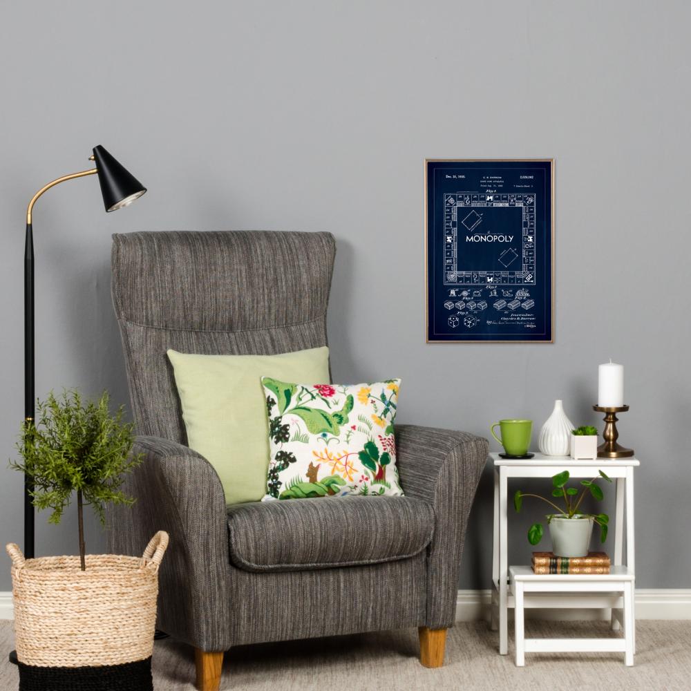 Patenteeritud joonistus - monopol sees - sinine Plakat