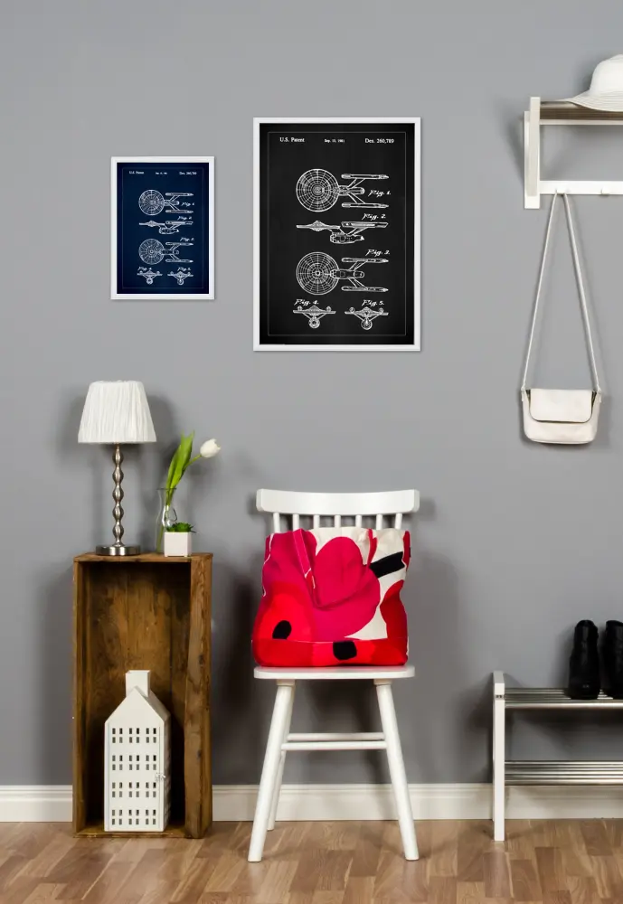 Patenteeritud joonistus - Star Trek - USS Enterprise - muster Plakat