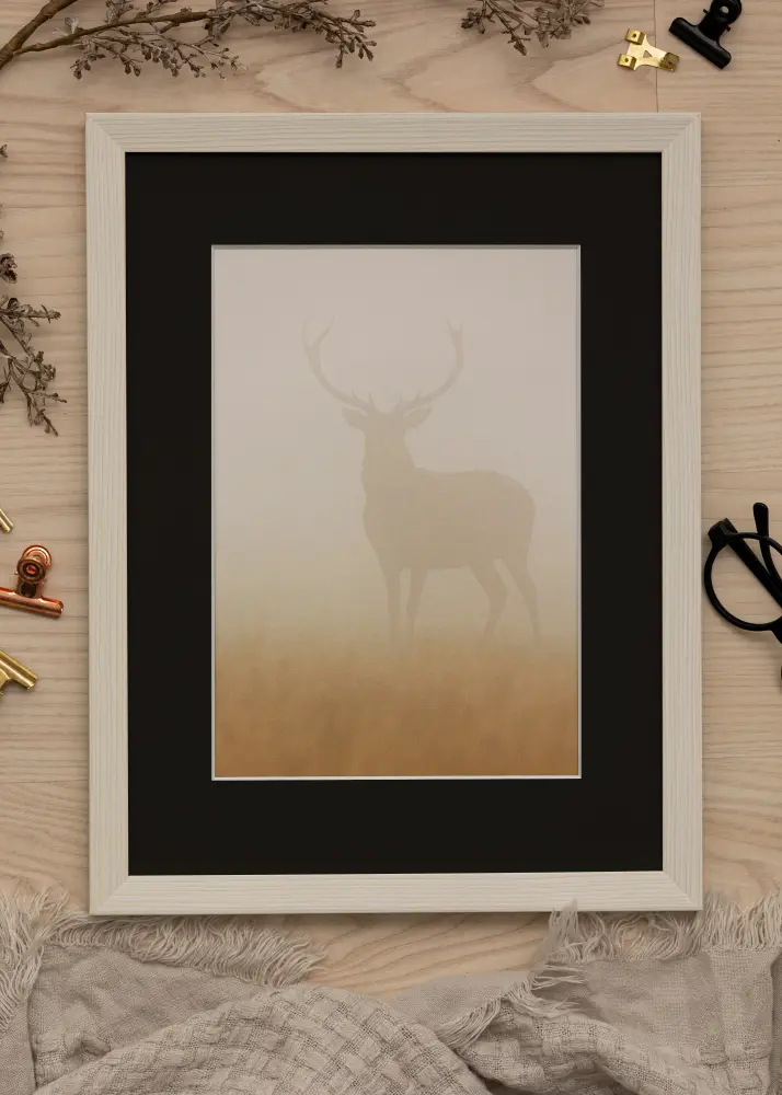 Raam Fiorito valge 30x40 cm - paspartuu muster 8x12 inches