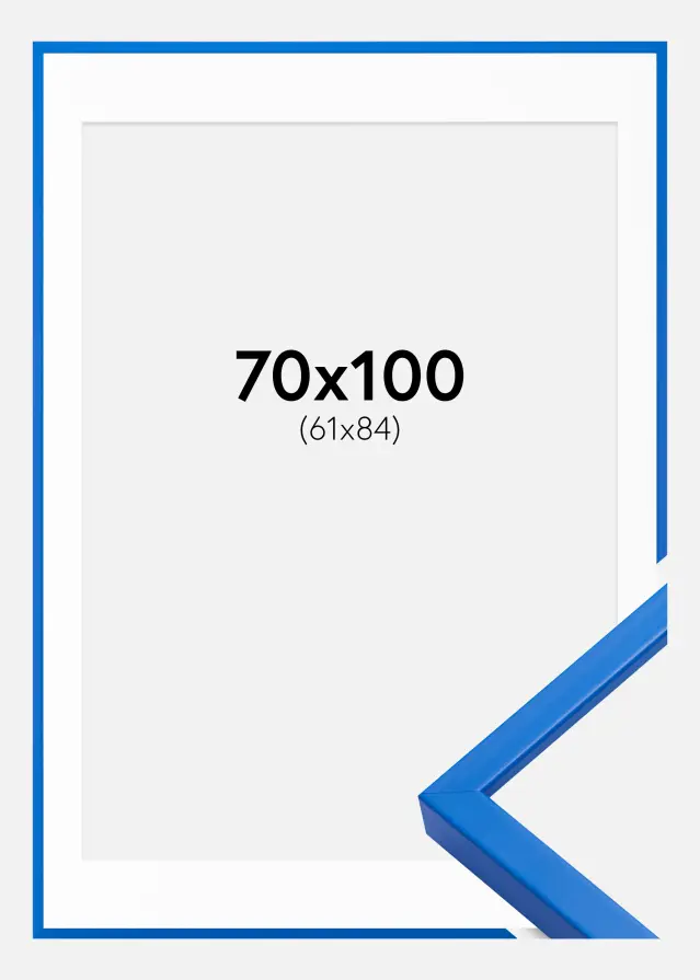 Raam E-Line sinine 70x100 cm - paspartuu valge 62x85 cm