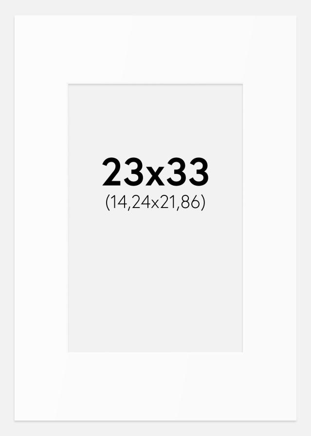 Paspartuu Valge Standard (Valge Südamik) 23x33 cm (14,24x21,86)