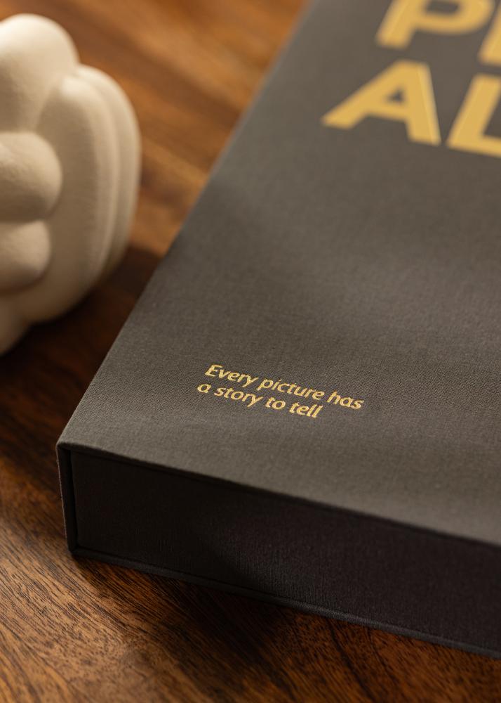 KAILA PHOTO Album Black, Coffee Table Photo Album (60 tk, mustad leheküljed)