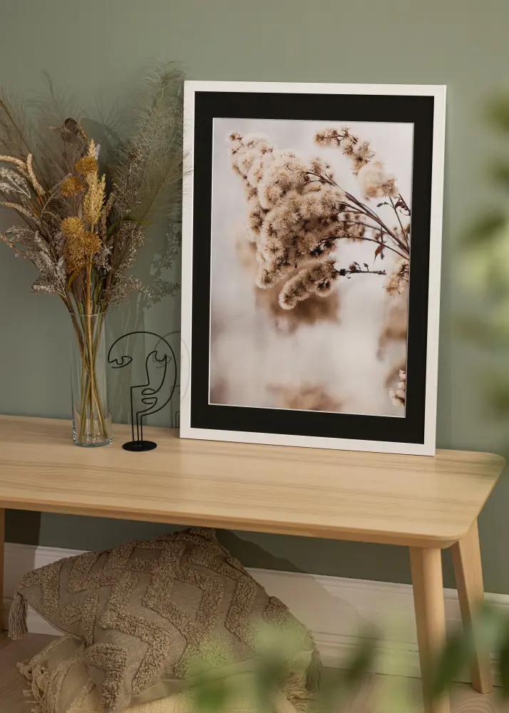 Raam White Wood 40x100 cm - paspartuu muster 30x90 cm
