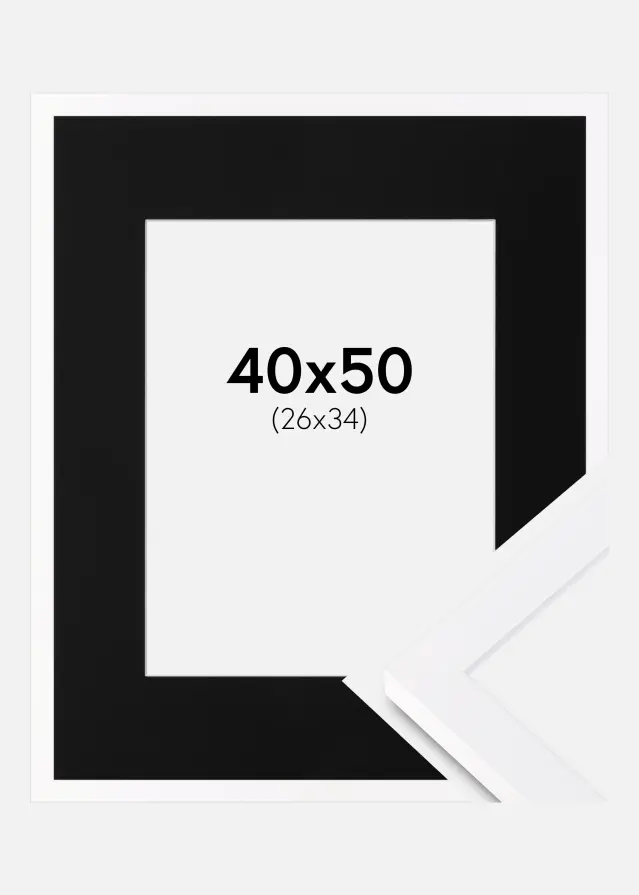 Raam Selection valge 40x50 cm - paspartuu muster 27x35 cm