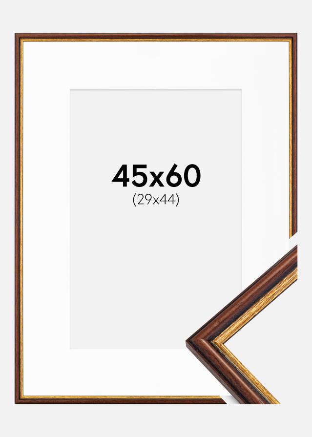 Raam Horndal pruun 45x60 cm - paspartuu valge 30x45 cm