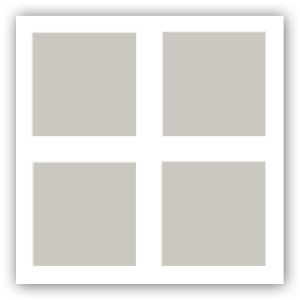 Paspartuu valge 60x60 cm - kollaaz 4 pildid (24x24 cm)