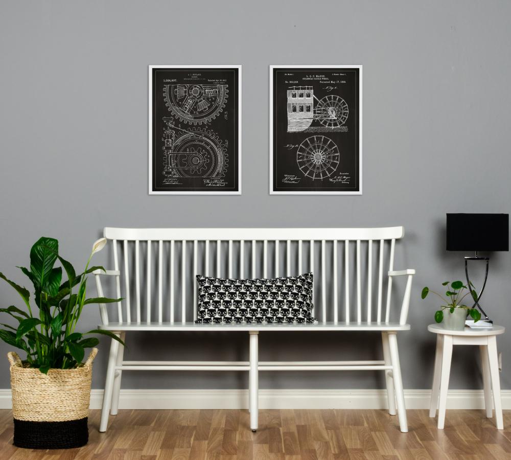 Patenteeritud joonistus - hammasratas - muster Plakat