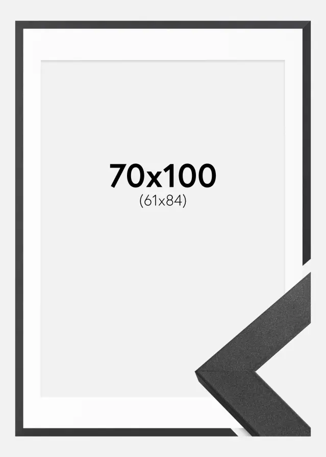 Raam Graphite Wood 70x100 cm - paspartuu valge 62x85 cm
