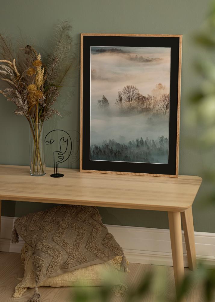 Raam Oslo tamm 30x40 cm - paspartuu muster 18x27 cm