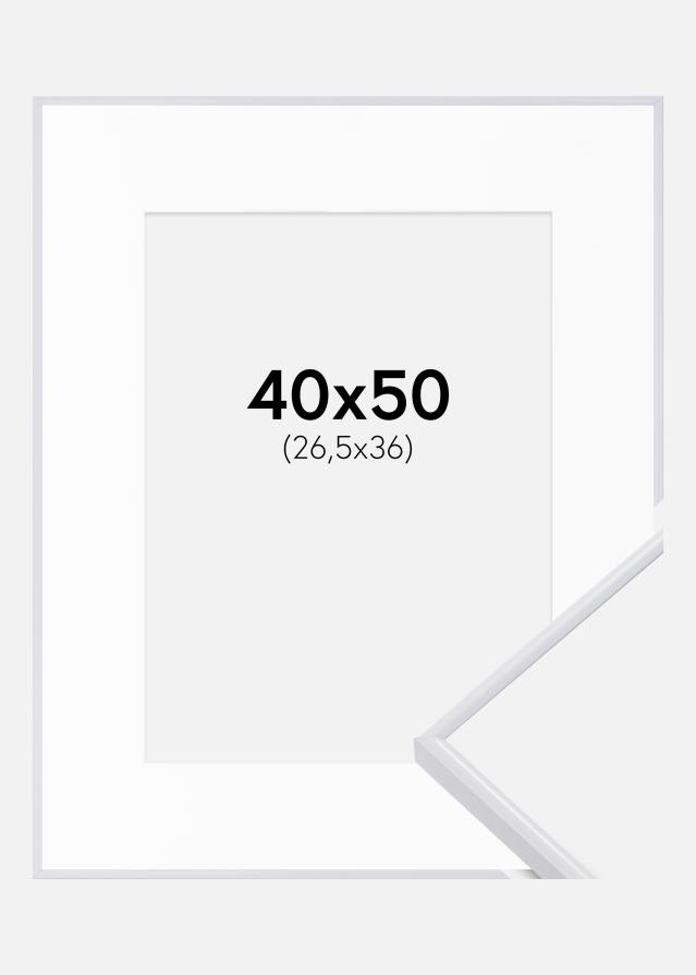 Raam Visby valge 40x50 cm - paspartuu valge 27,5x37 cm