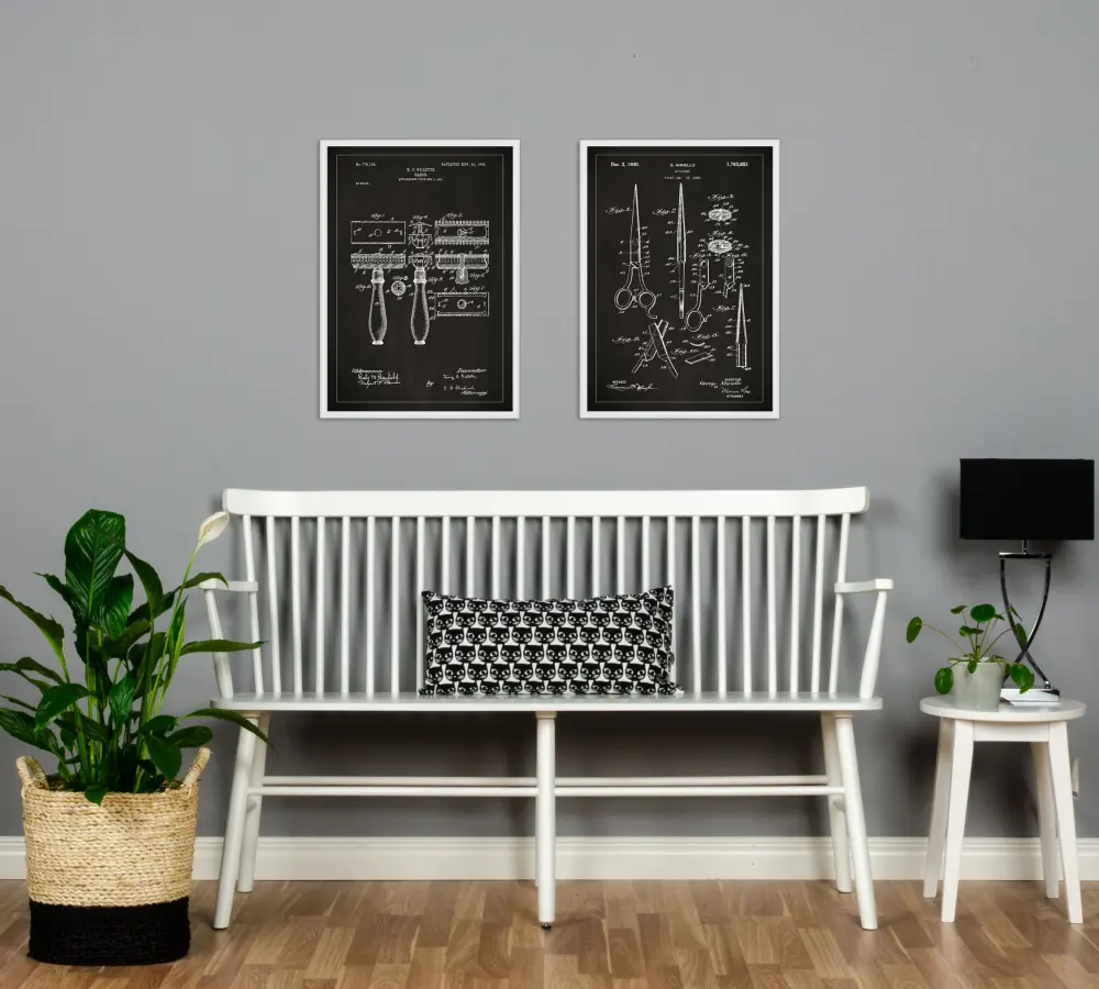 Patenteeritud joonistus - kaarid - muster Plakat