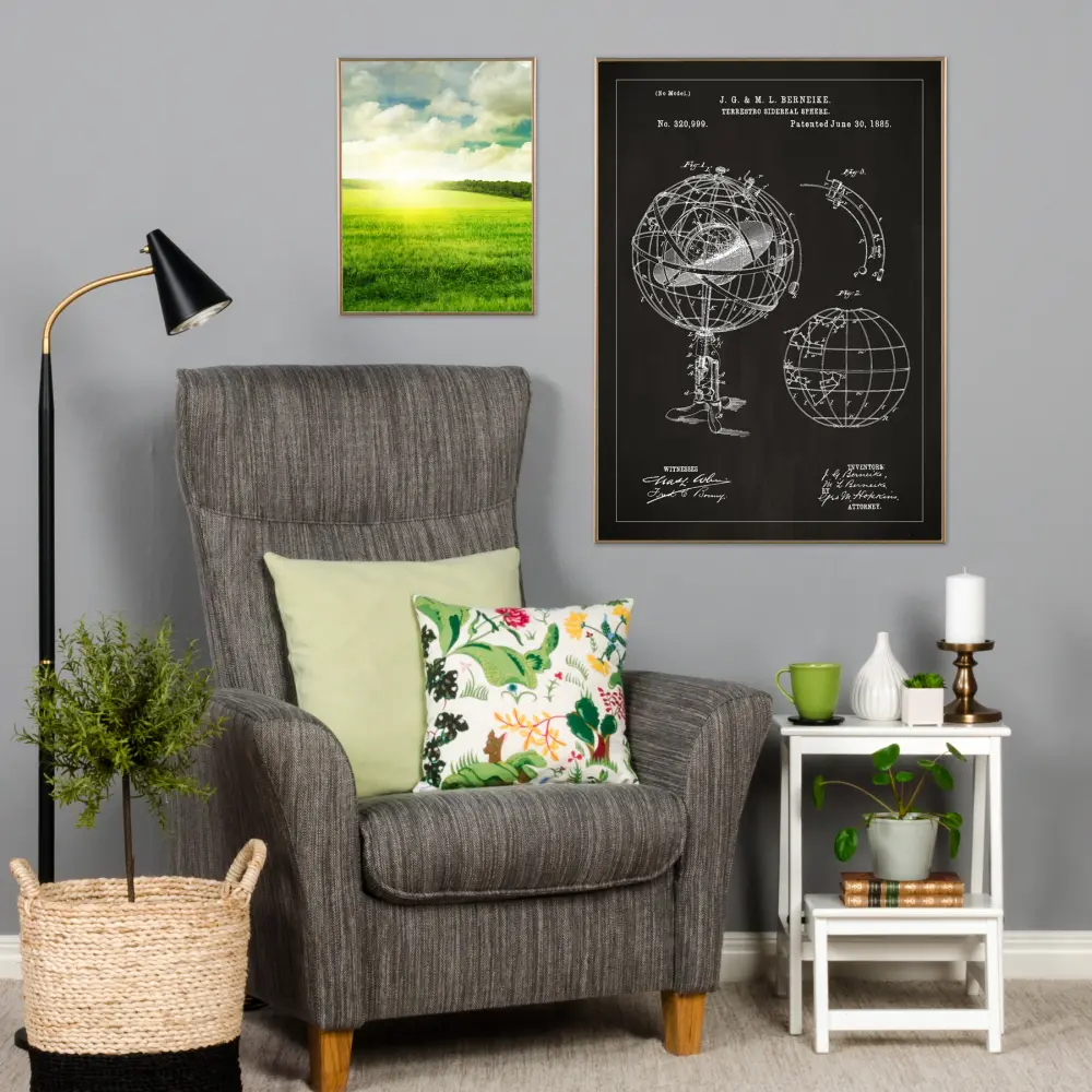 Patenteeritud joonistus - astronoomiline mudel - muster Plakat