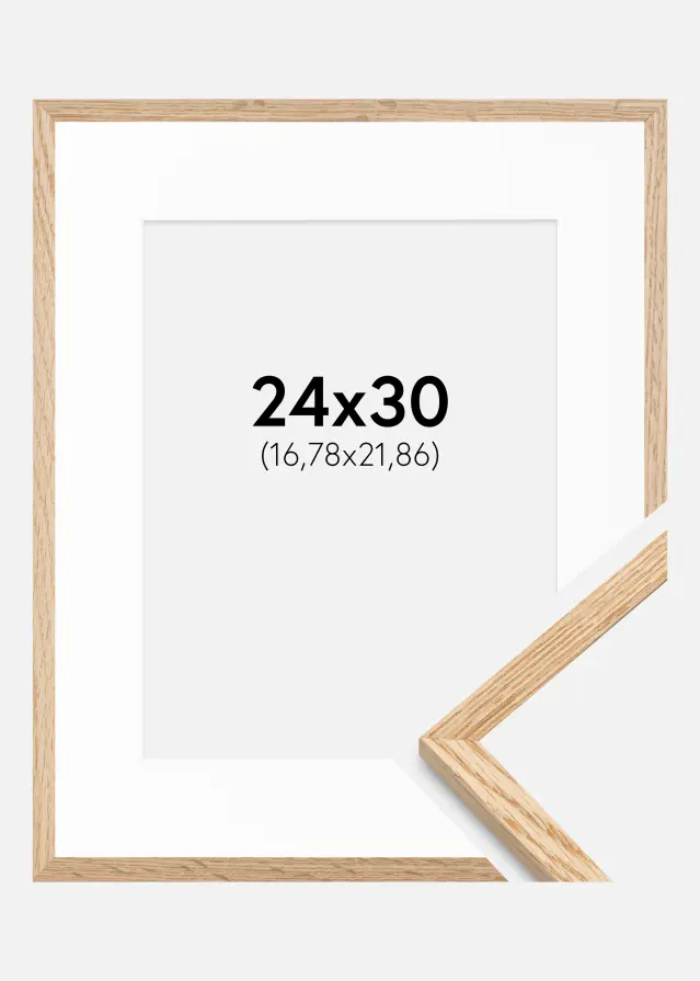 Raam ohuke tamm 24x30 cm - paspartuu valge 7x9 inches
