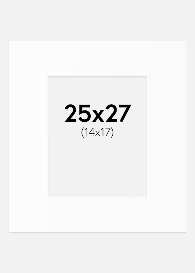 Paspartuu Valge Standard (Valge Südamik) 25x27 cm (14x17)