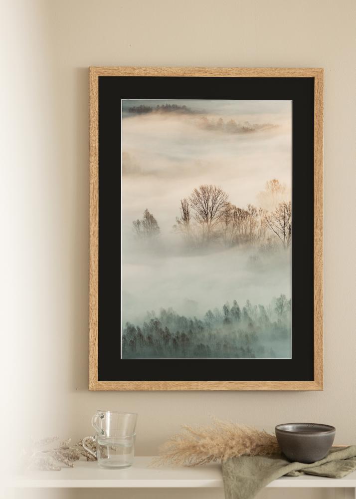 Raam Fiorito hele tamm 30x40 cm - paspartuu muster 21x30 cm