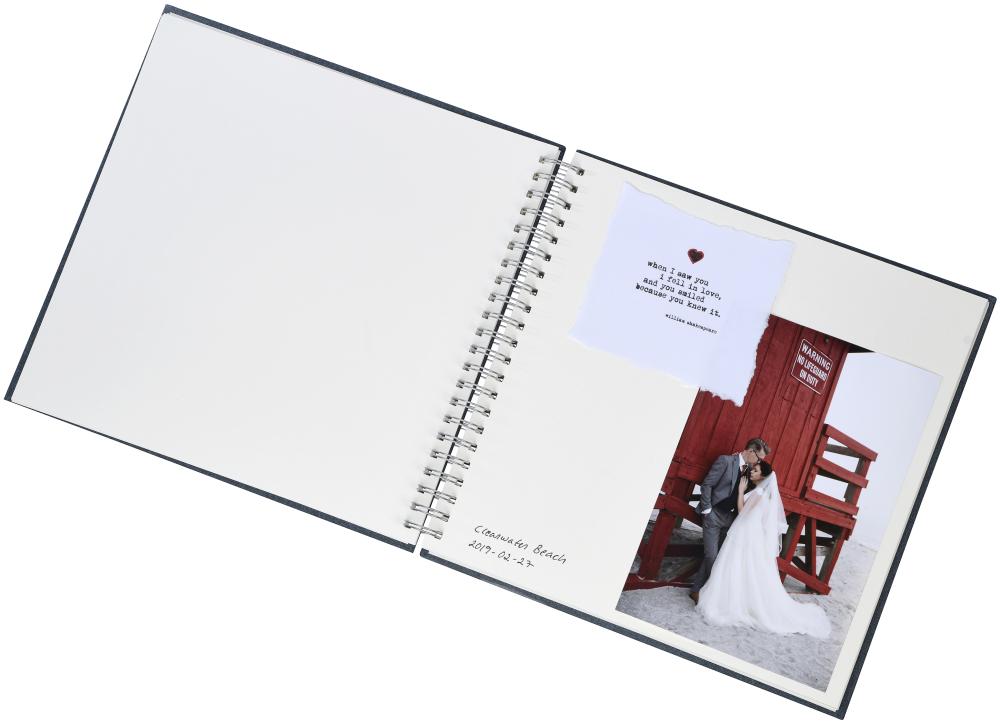 Base Line louend Wire-O sinine 30x30 cm (50 valed lehekuljed / 25 lehte)