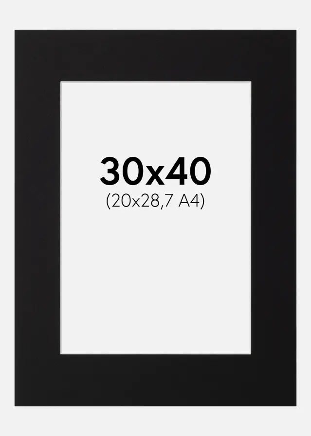 Paspartuu muster standard Valge äär 30x40 cm (20x28,7 - A4)