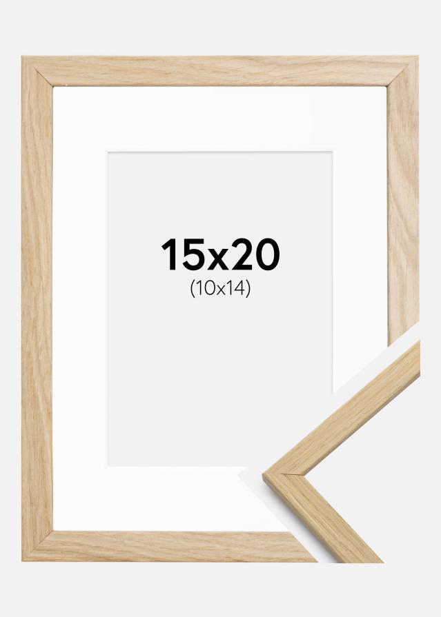 Raam Edsbyn tamm 15x20 cm - paspartuu valge 11x15 cm