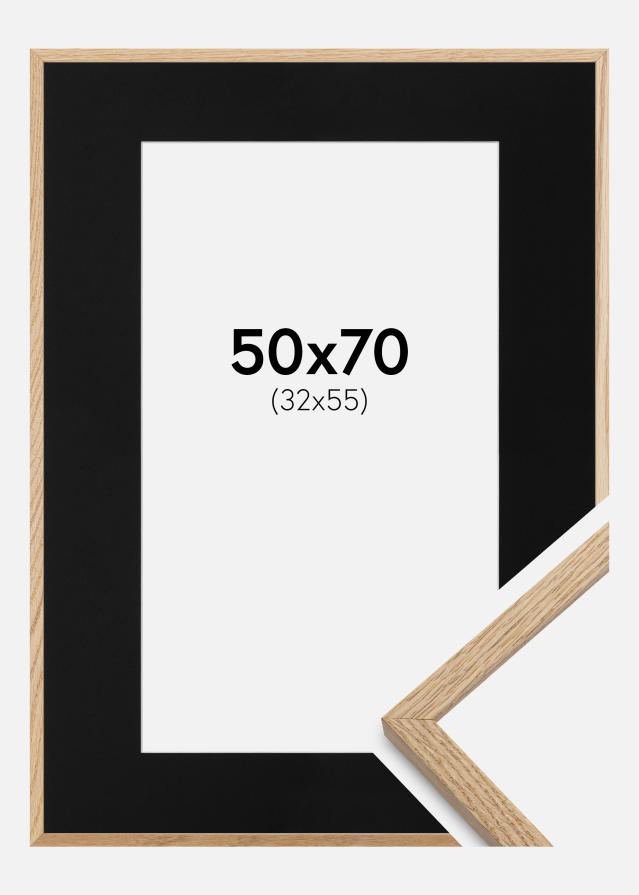 Raam Oslo tamm 50x70 cm - paspartuu muster 33x56 cm