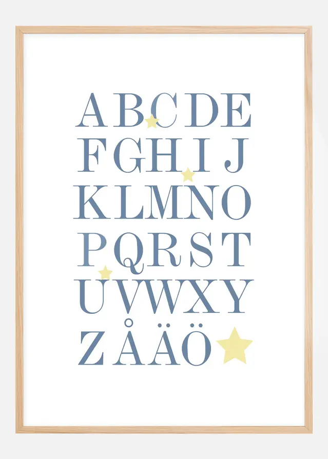 ABC - sinine/beez Plakat
