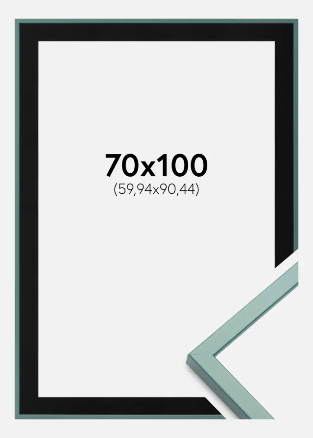 Raam E-Line roheline 70x100 cm - paspartuu muster 24x36 inches