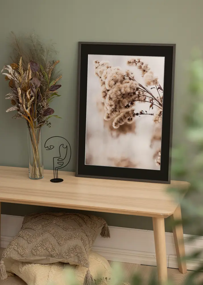 Raam Edsbyn grafiit 30x70 cm - paspartuu muster 20x60 cm