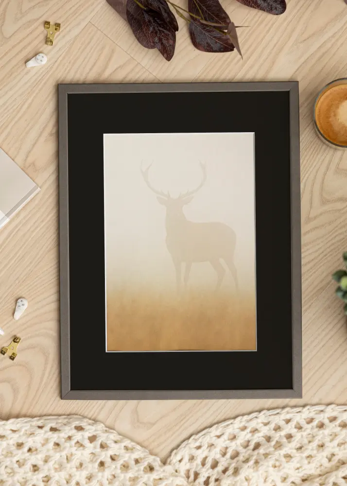 Raam Edsbyn grafiit 30x70 cm - paspartuu muster 20x60 cm