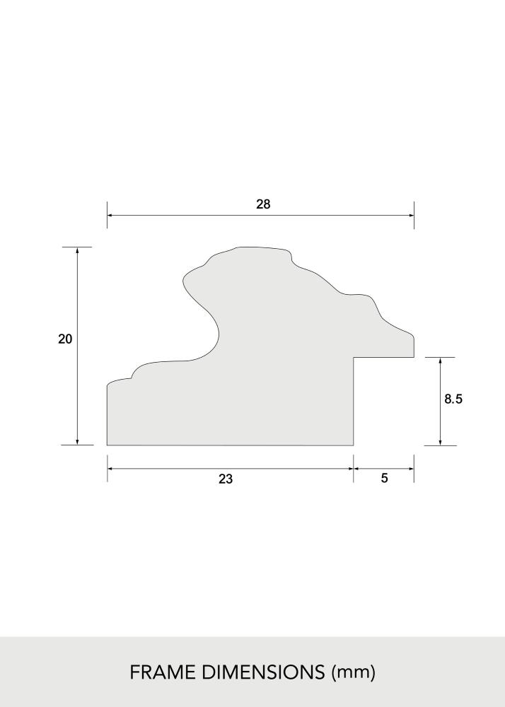 Raam Swirl Akruulklaas kuldne 30x40 cm