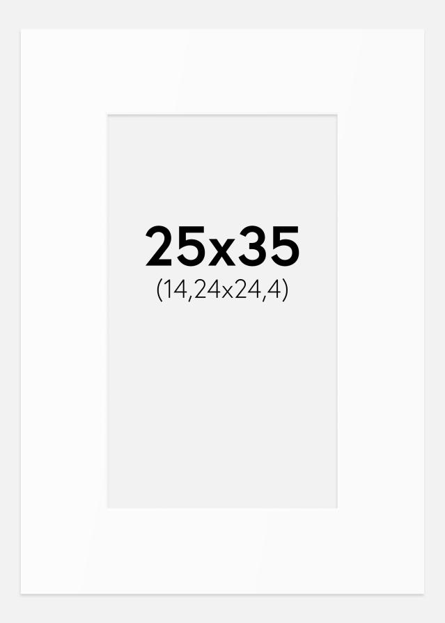 Paspartuu Valge Standard (Valge Südamik) 25x35 cm (14,24x24,4)