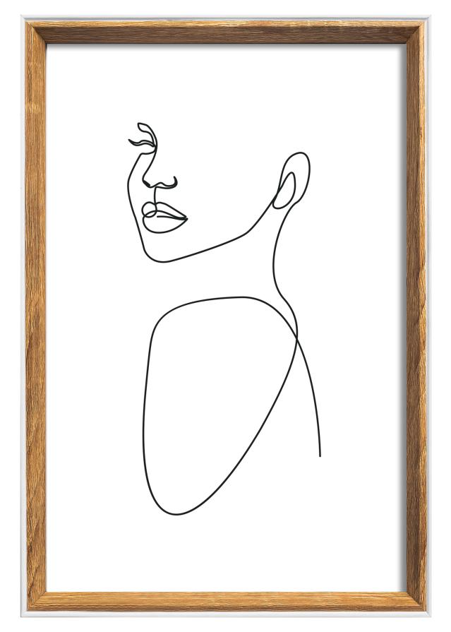 Raam Silhouette Pähkel 20x30 cm