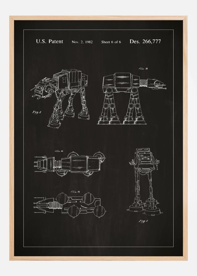 Patenteeritud joonistus - Star Wars - Walker - muster Plakat