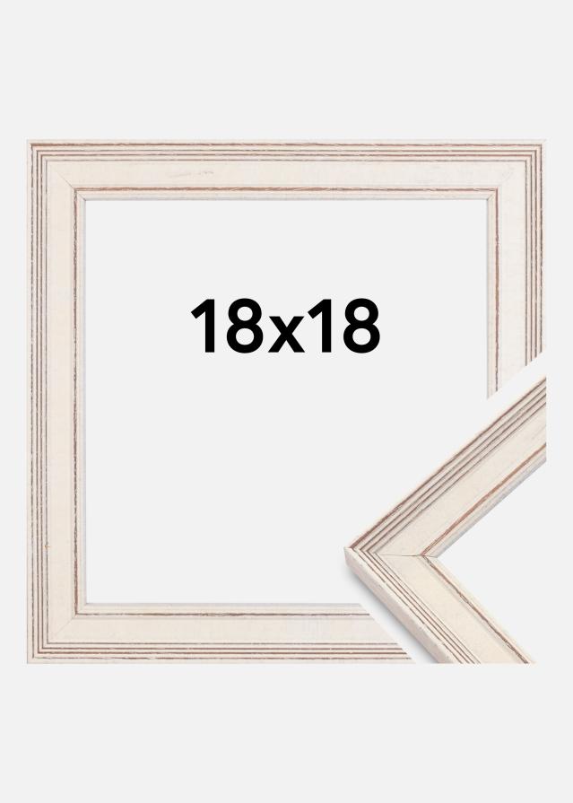 Raam Shabby Chic valge 18x18 cm