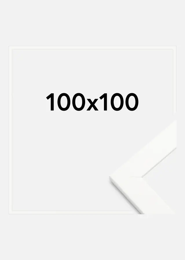 Raam Trendline Akruulklaas valge 100x100 cm