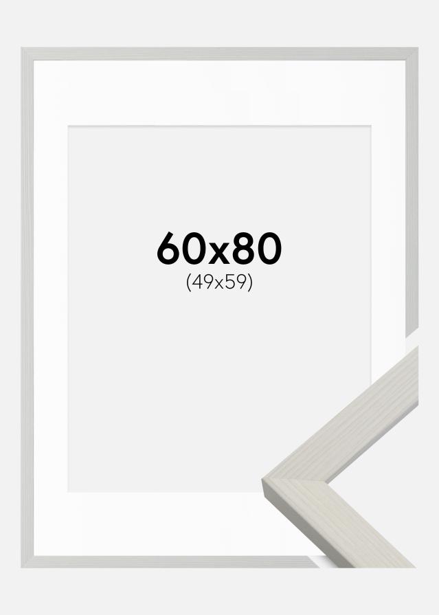 Raam Fiorito valge 60x80 cm - paspartuu valge 50x60 cm