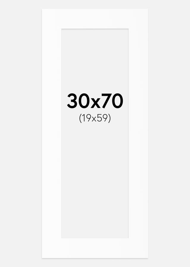 Paspartuu valge standard Valge äär 30x70 cm (19x59)