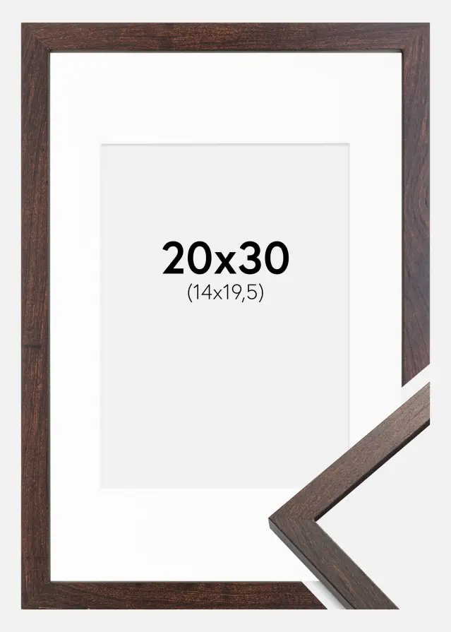 Raam Trendy pahkel 20x30 cm - paspartuu valge 15x21 cm (A5)