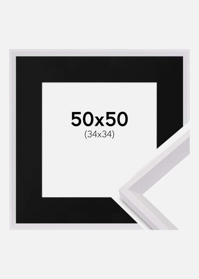 Raam Globe valge 50x50 cm - paspartuu muster 35x35 cm