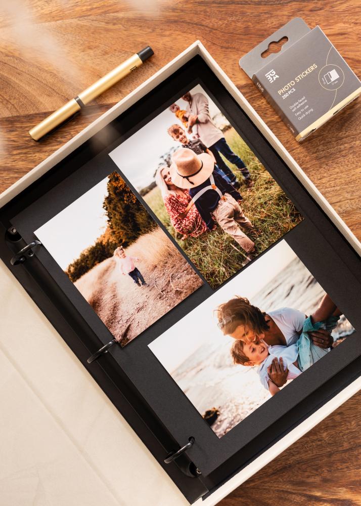 KAILA BEST DAY EVER, kreemjas, Coffee Table Photo Album (60 musta lehekülge)