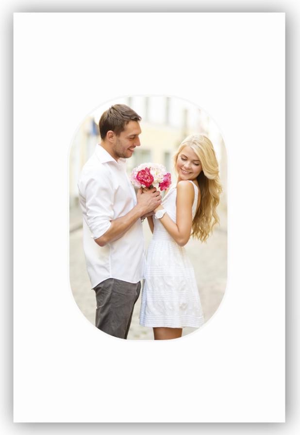 Paspartuu valge ummargused nurgad 21x29,7 cm (17x23 cm)