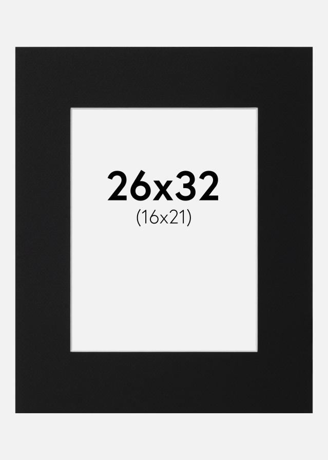 Paspartuu Must Standard (Valge Südamik) 26x32 cm (16x21)