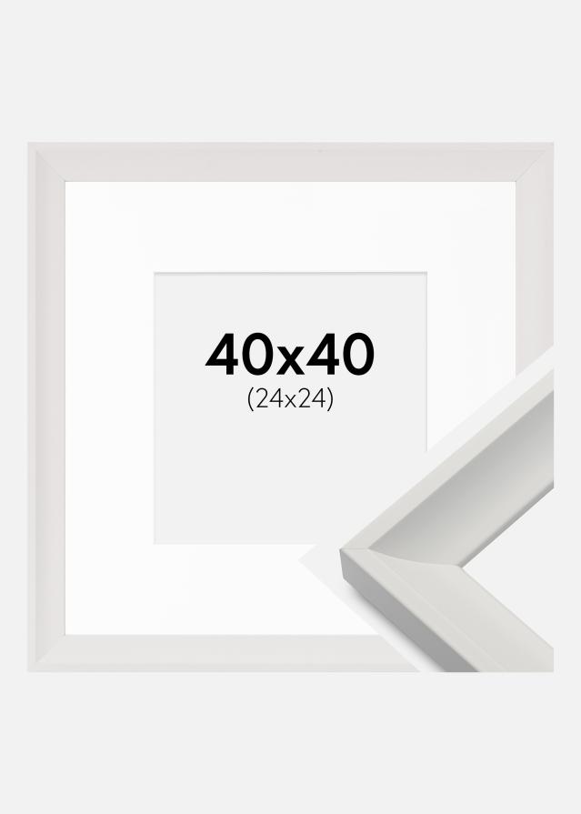 Raam Öjaren valge 40x40 cm - paspartuu valge 25x25 cm