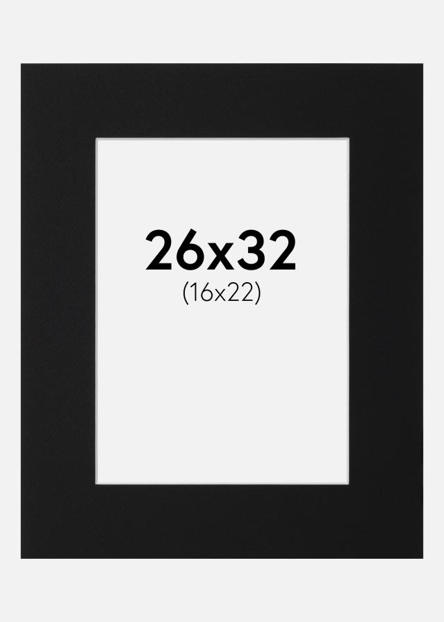 Paspartuu Must Standard (Valge Südamik) 26x32 cm (16x22)