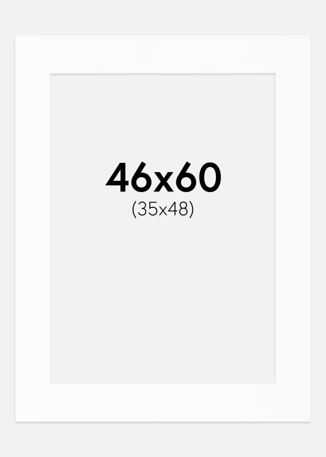 Paspartuu Valge Standard (Valge Südamik) 46x60 cm (35x48)