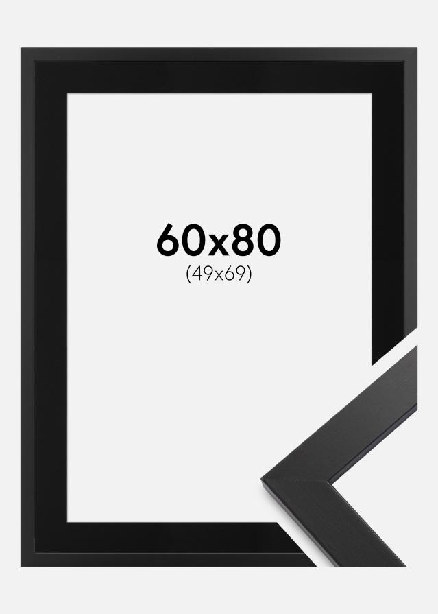 Raam Black Wood 60x80 cm - paspartuu muster 50x70 cm