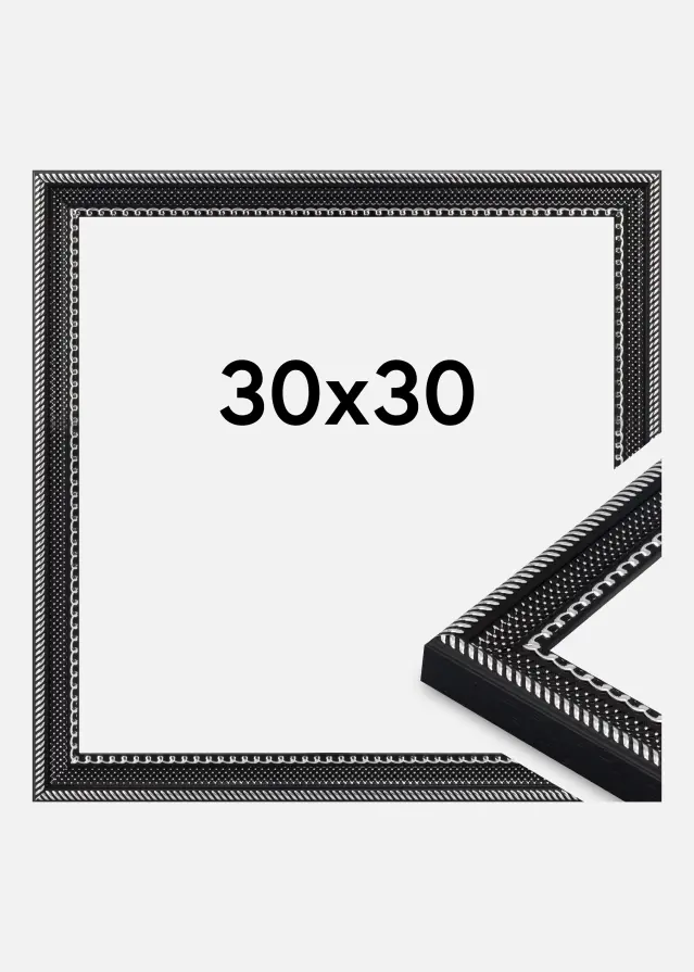 Raam Trellis Akrüülklaas Vintage Black 30x30 cm