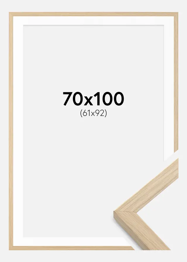 Raam Grimsåker tamm 70x100 cm - paspartuu valge 62x93 cm